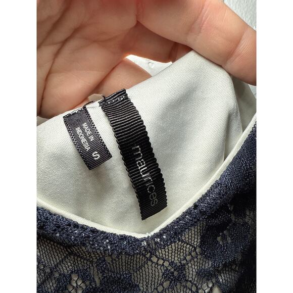 Maurices lace overlay camisole tank top womens small y2k festival coquette fairy - Picture 2 of 8